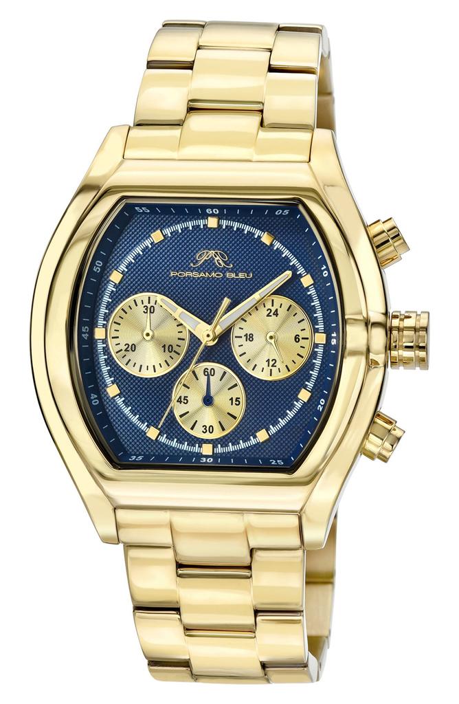 Porsamo Bleu Roman Chronograph Bracelet Watch, 42mm