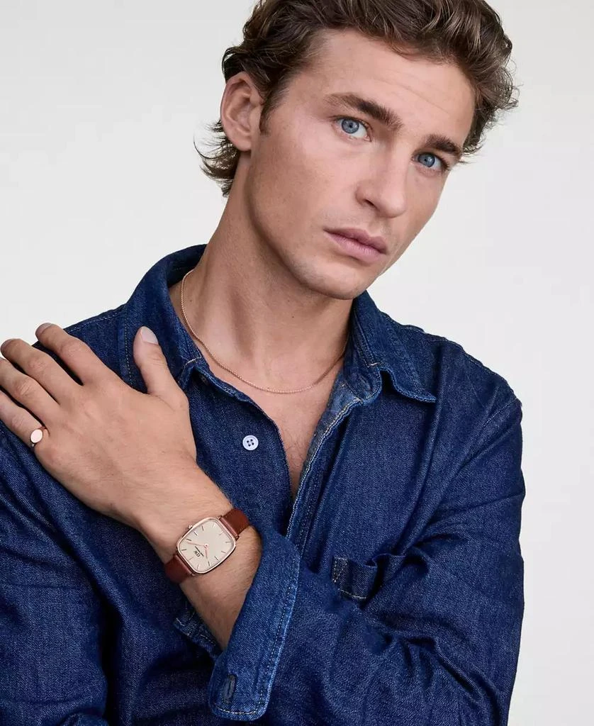 Daniel Wellington Men's Analog Brown Leather Watch, 32mm 6