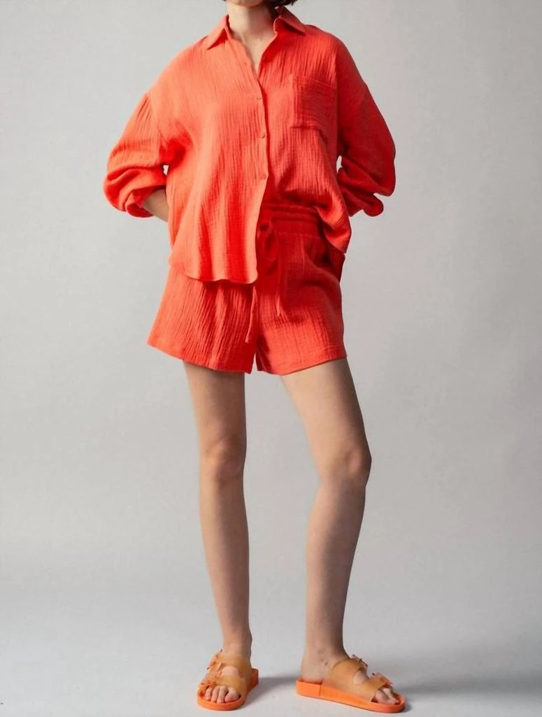 Urban Daizy Urban Daizy - Crinkle Cotton Gauze Resort Button-Up Set 2