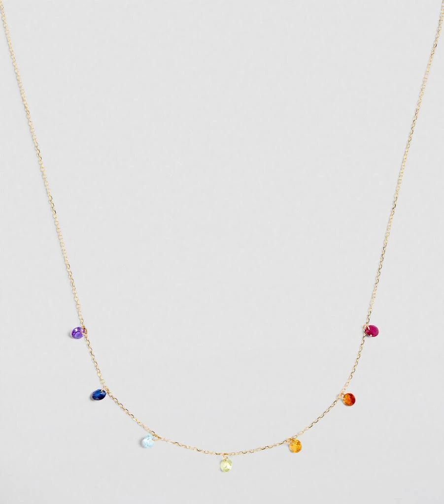 Persée Yellow Gold and Sapphire Chakra Necklace 2