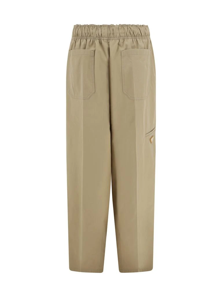 Prada Prada Triangle-Logo Plaque Wide-Leg Pants 2