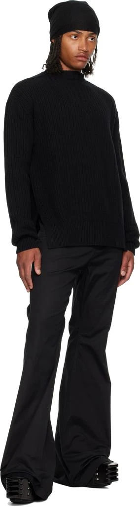 Rick Owens Black Concordians Fisherman Round Neck Sweater 4