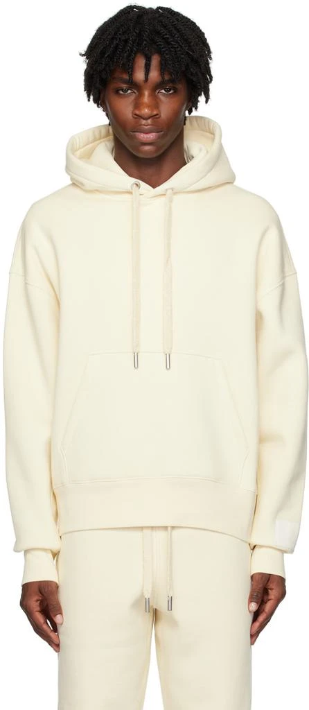 AMI Paris Off-White Drawstring Hoodie 1