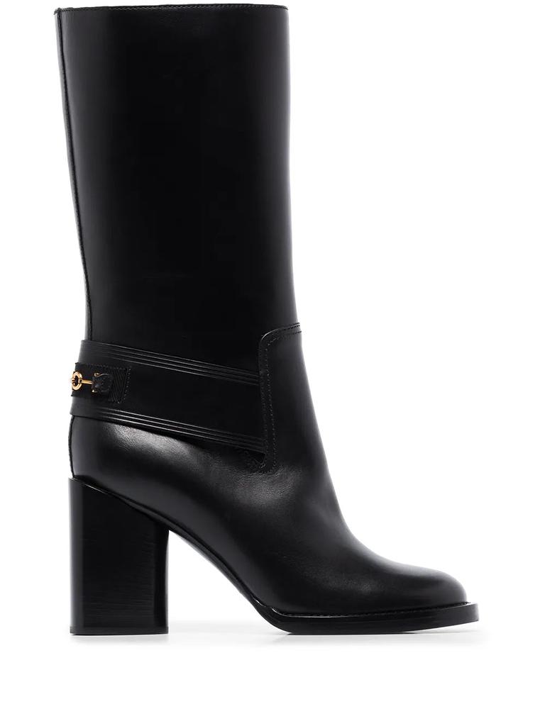 Salvatore Ferragamo Ferragamo Gancio Horsebit 85Mm Boots