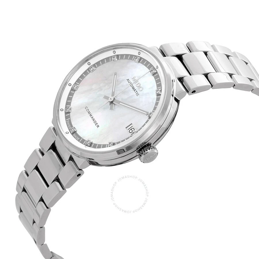 MIDO Commander II Automatic Diamond White Mother of Pearl Dial Ladies Watch M0142071111680 2