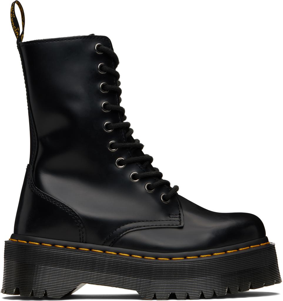 【Dr.Martens】DMXL 8-Eye Leather Boots DMXL 8-eye leather boots in Black | Dr. Martens
