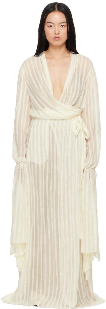 STELLA MCCARTNEY ワンピース Deep V-neck satin maxi 772265 Deep V-neck satin maxi dress in green - Stella Mc Cartney