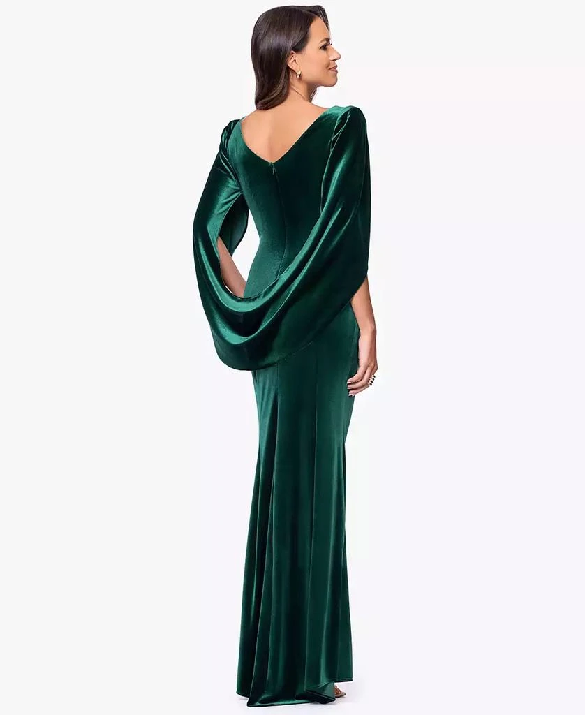 B&A By Betsy and Adam Petite Long Drape Back Dress - Hunter - Size 6P B&A By Betsy and Adam Petite Long Drape Back Dress - Hunter - Size 6P