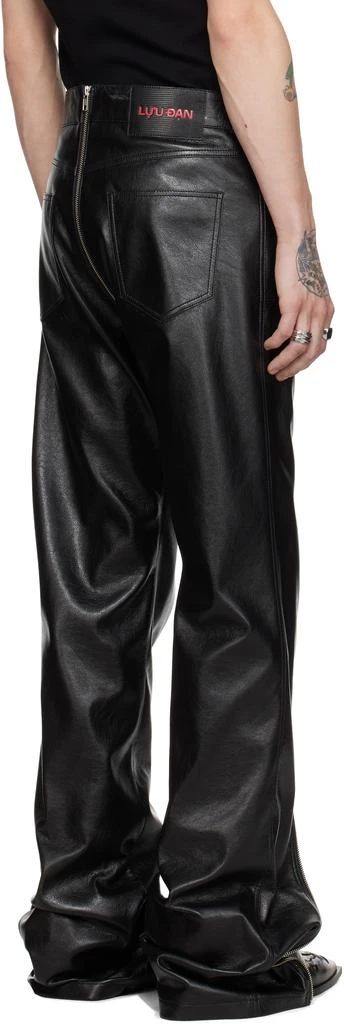 LU'U DAN Black Zipped Riot 5-Pocket Faux-Leather Pants 3