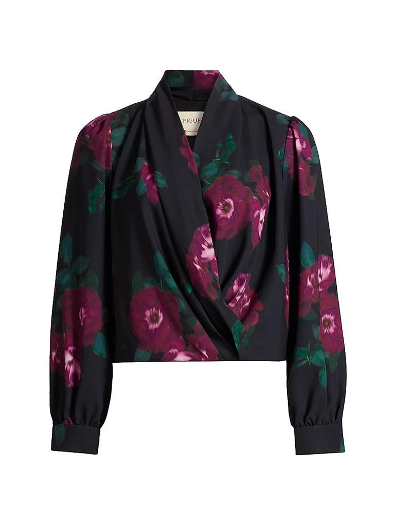 FIGUE Jackie Floral V-Neck Blouse 1