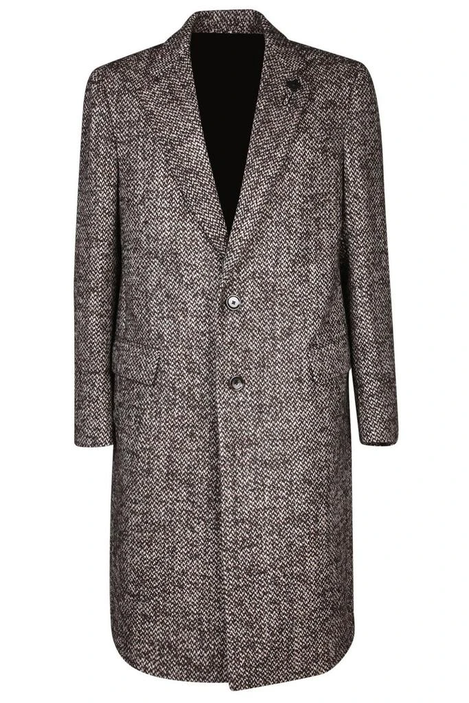 LARDINI Lardini Single-Breasted Brooch-Detailed Coat 1