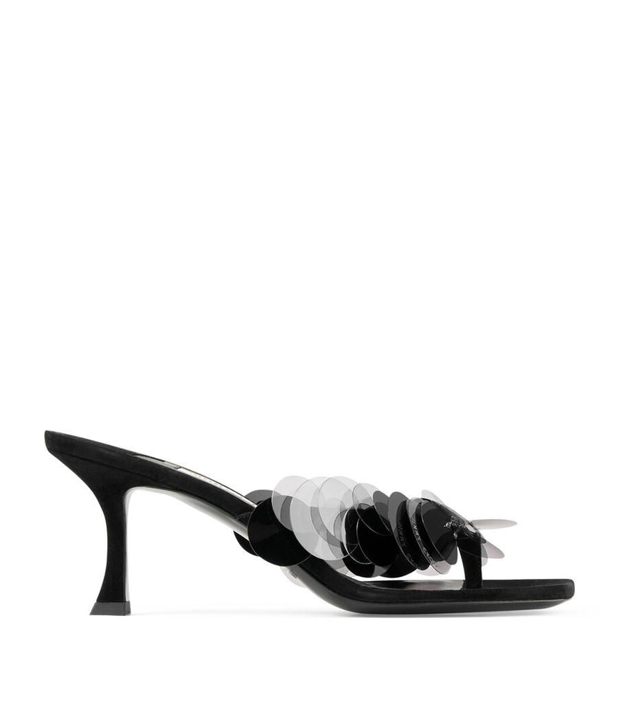 Jimmy Choo Freja 70 Suede Heeled Sandals - Shoes - BeyondStyle