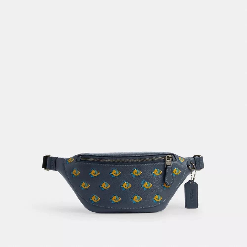 Coach Warren Mini Belt Bag With Fish Print 1