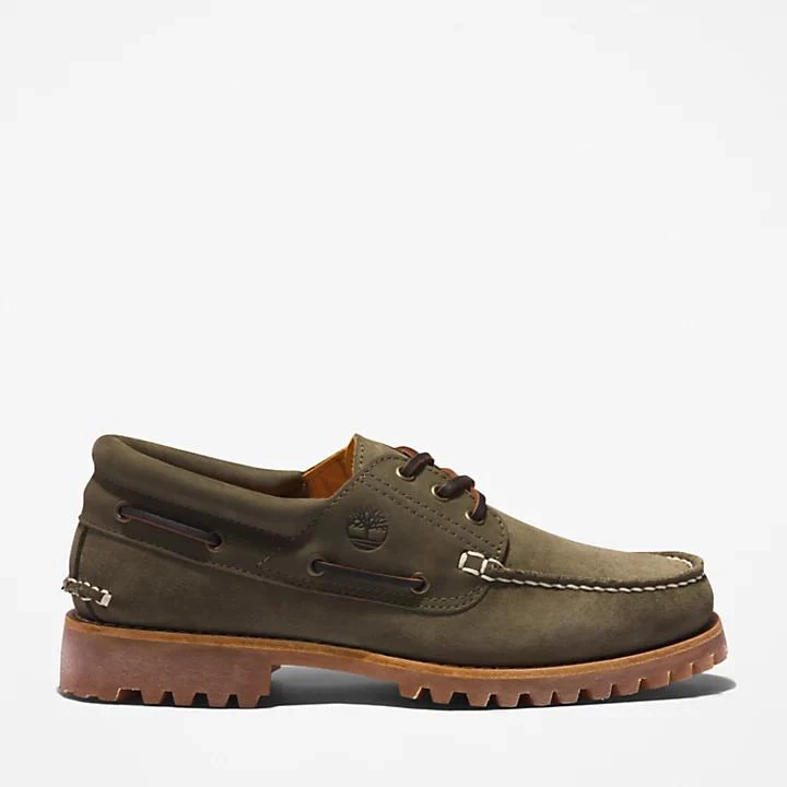 Timberland Timberland® 3-Eye Lug Handsewn Boat Shoe for Men in Dark Green 1