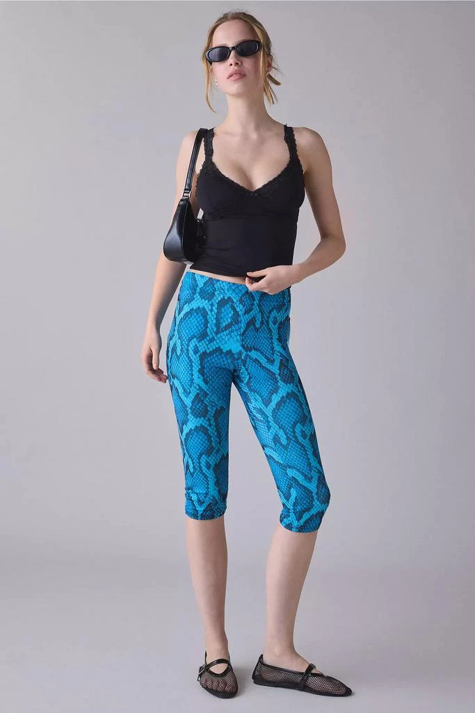 AFRM AFRM Gianna Blue Fish Snake Mesh Capri Pant 4