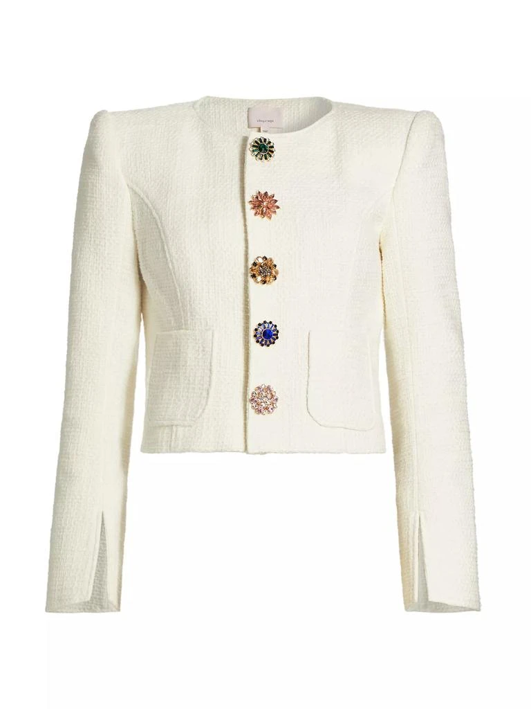 Cinq à Sept Randi Tweed Rhinestone-Button Jacket 1