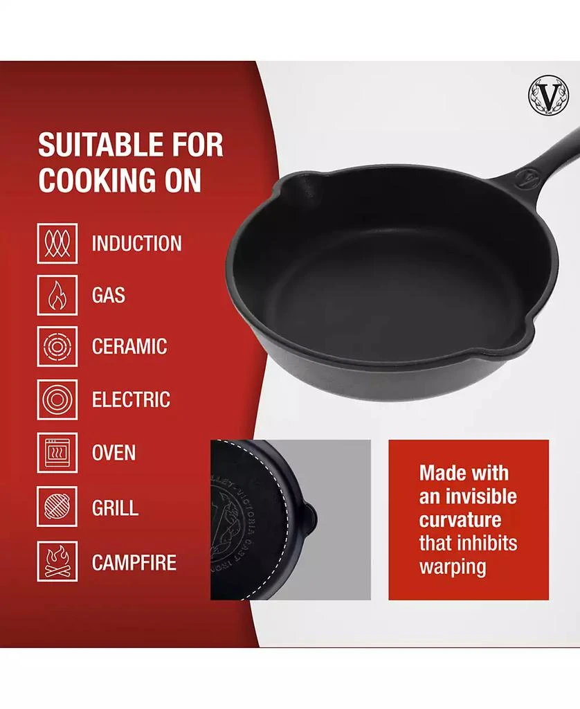 Victoria Cast Iron 8" Skillet 11