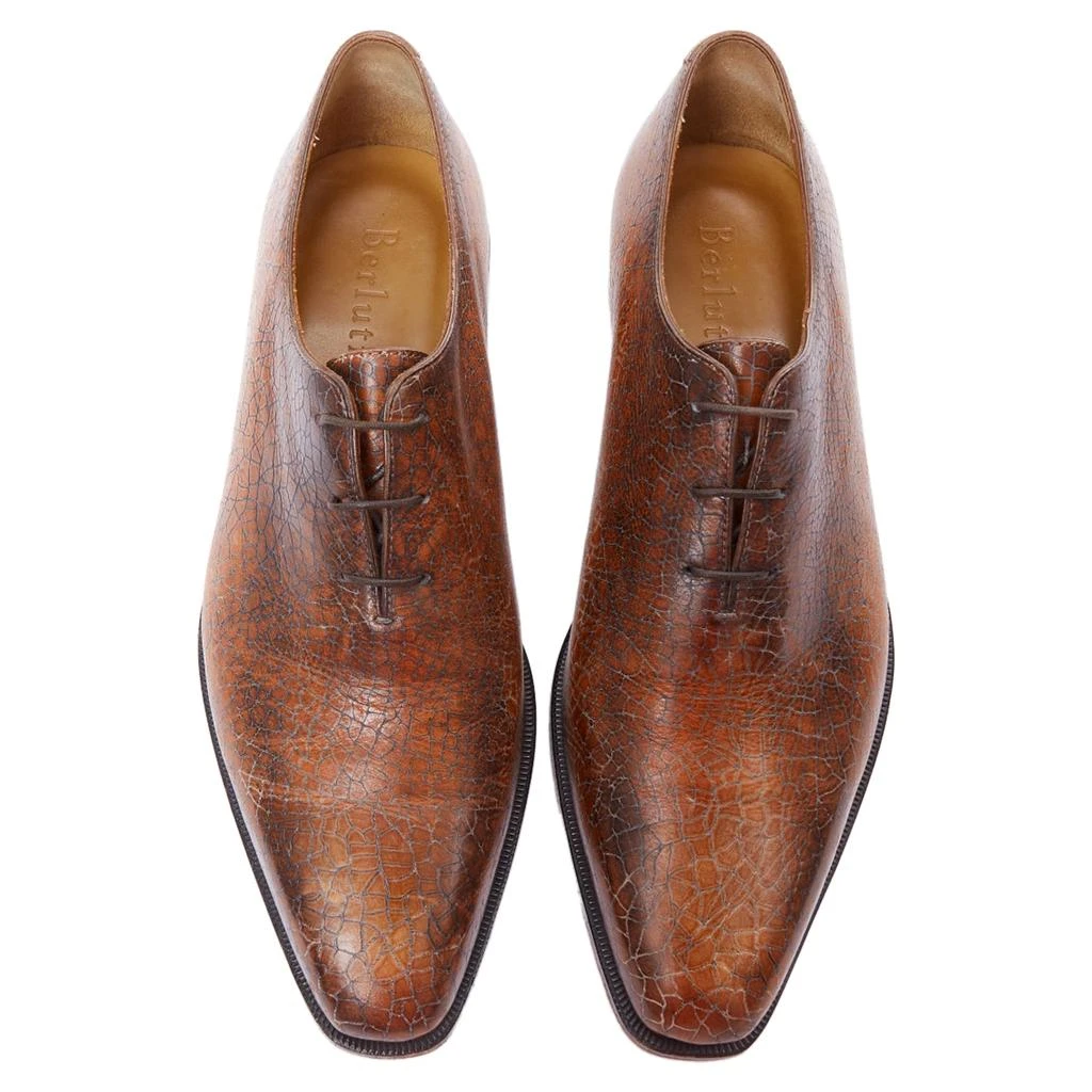 Berluti Textured Leather Lace Up Handmade Brogue Shoes 2