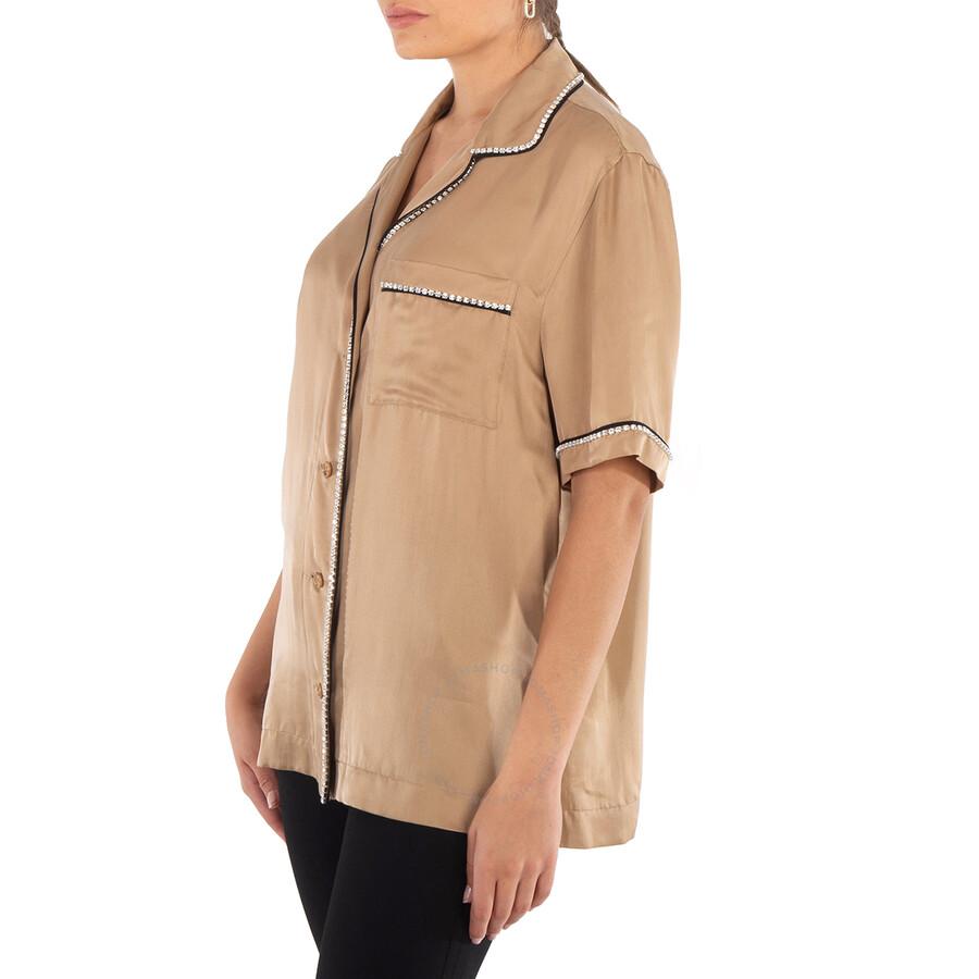 Burberry Camel Tierney Bowling Pajama Shirt