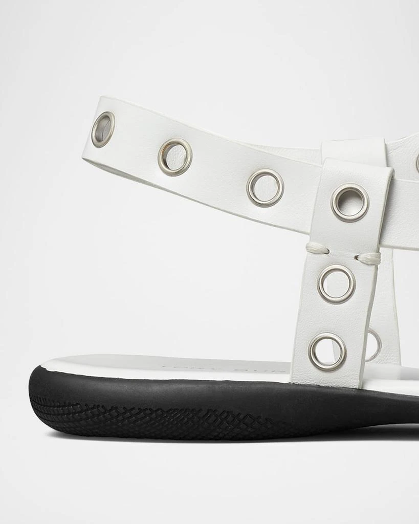Tory Burch Leather Grommet Toe Ring Sandals 4