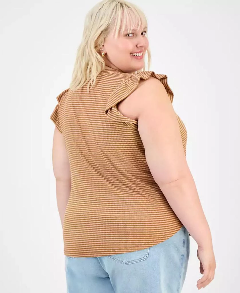 Democracy Plus Trendy Ruffle Cap-Sleeve Top 4