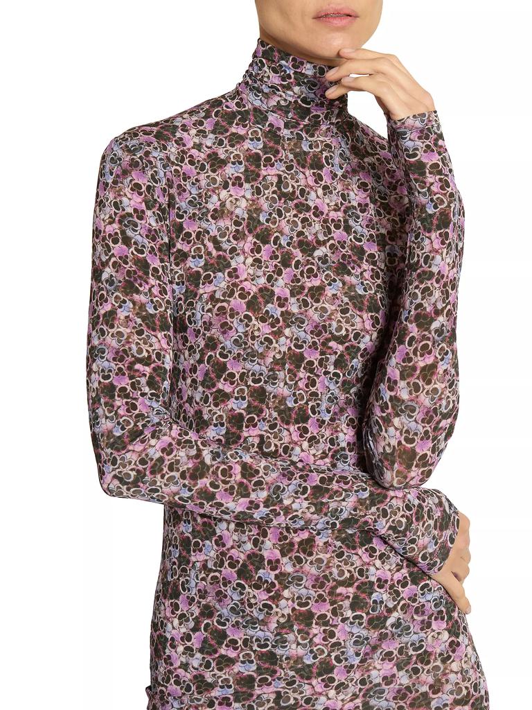 ワンピース Isabel Marant 'Vanessa' dress Isabel Marant Vanessa Floral Jersey Turtleneck Dress