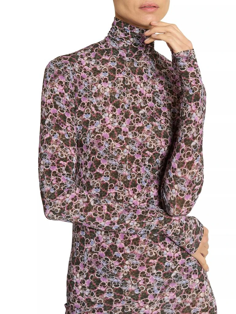 Isabel Marant Vanessa Floral Jersey Turtleneck Dress 7