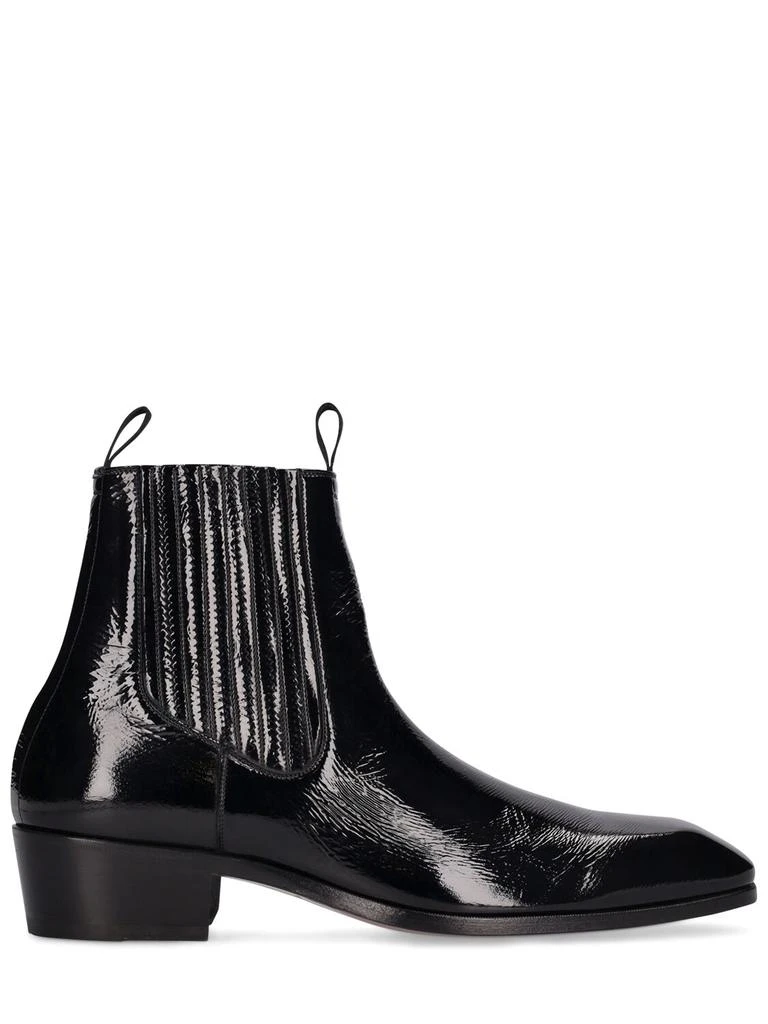 TOM FORD 40mm Crackle Leather Ankle Boots 1