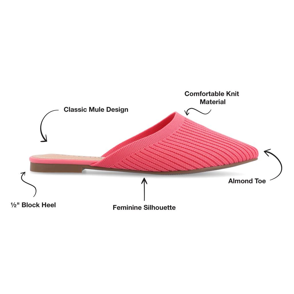 JOURNEE Collection Women's Aniee Mule Flats 5