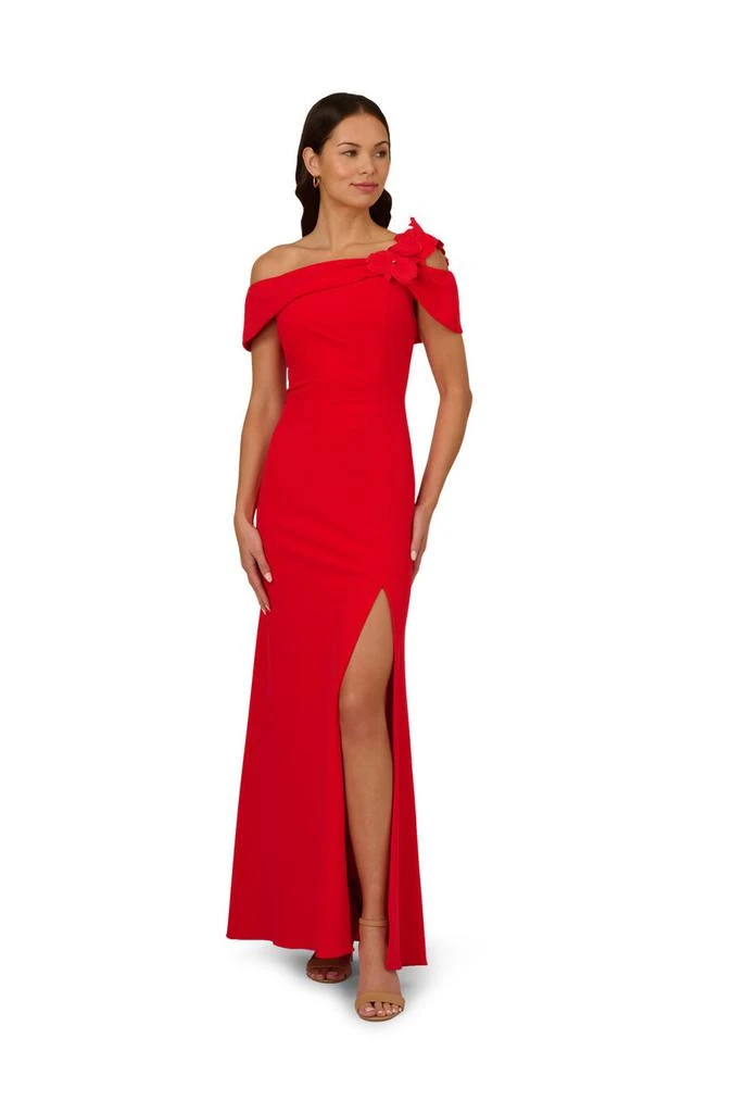 Adrianna Papell Asymmetrical knit crepe gown 5