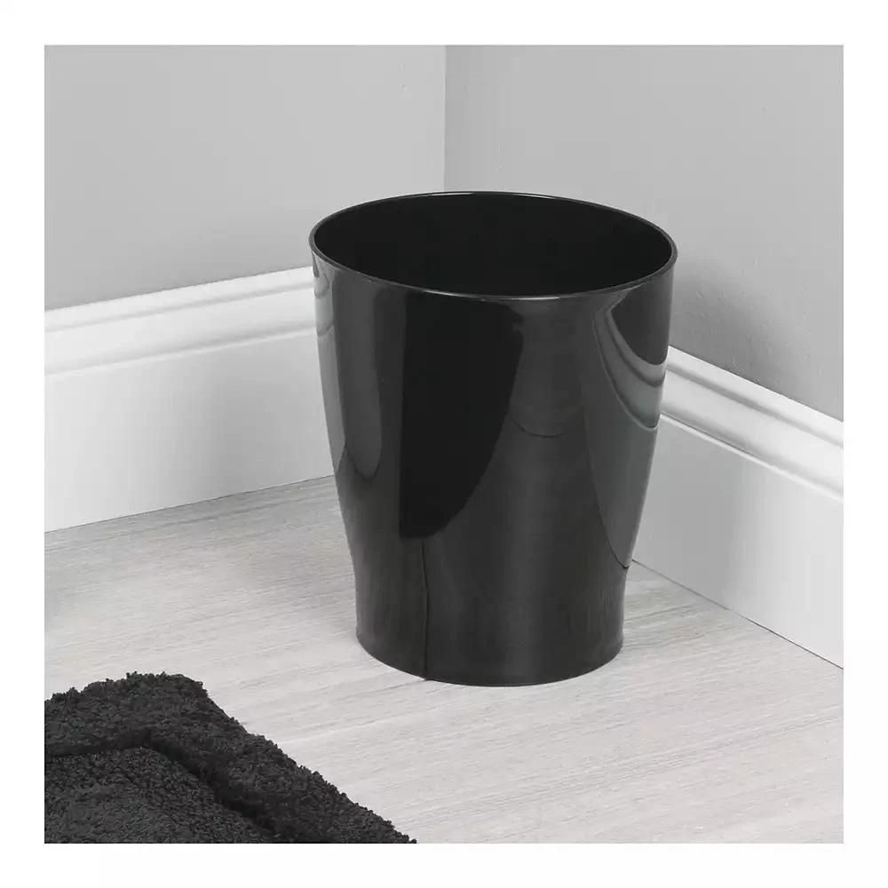 mDesign Small Round Plastic Bathroom Trash Can, set of 4, Made in USA 5