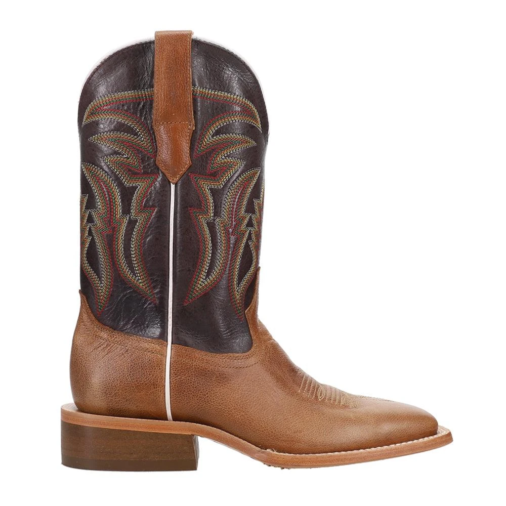 RW Ranch Goat Embroidered Wide Square Toe Cowboy Boots 1
