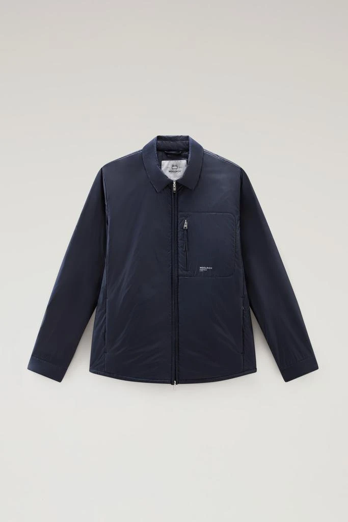 Woolrich Padded Overshirt in Recycled Pertex Quantum - Men - Blue 1