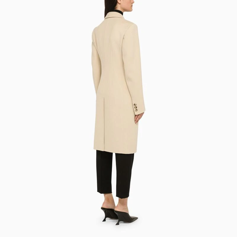 Sportmax Ivory wool double-breasted coat 3