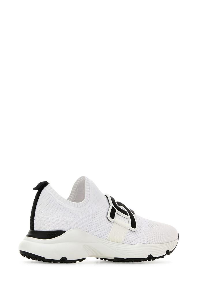 Tod's White fabric Kate slip ons