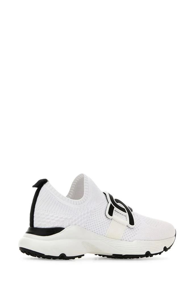 Tod's White fabric Kate slip ons 2