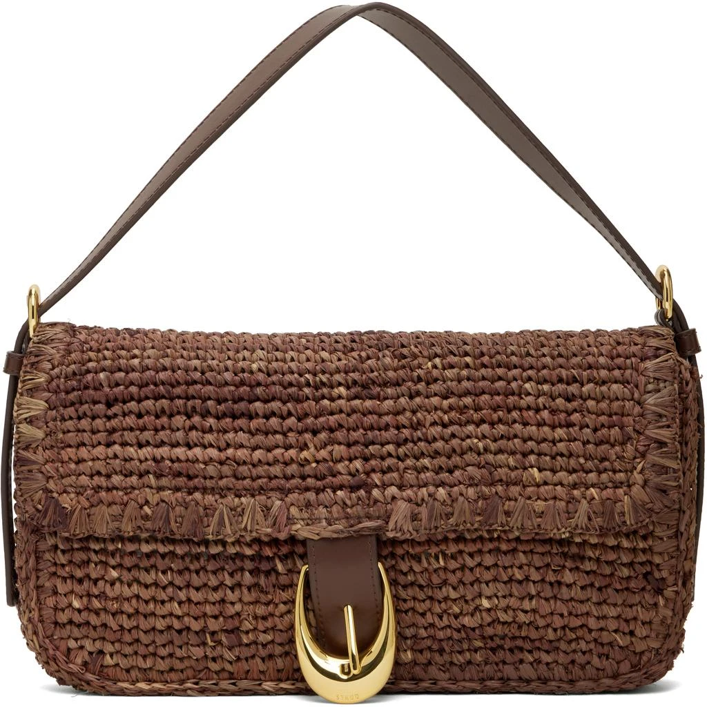 Staud Brown Harlow Raffia Bag 1