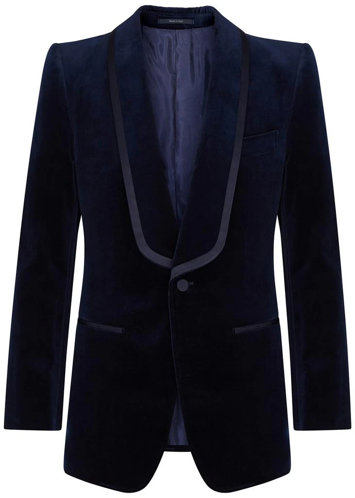 Gucci Navy velvet blazer 1