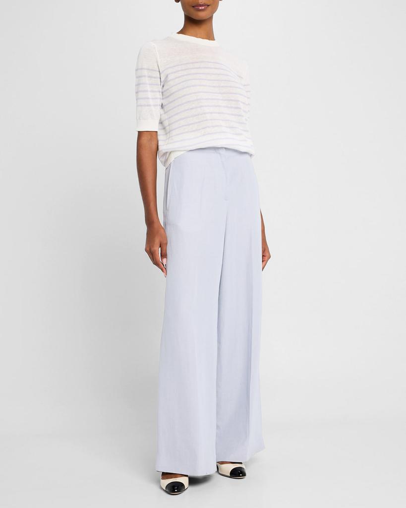 Fabiana Filippi Striped Linen-Cotton Sweater