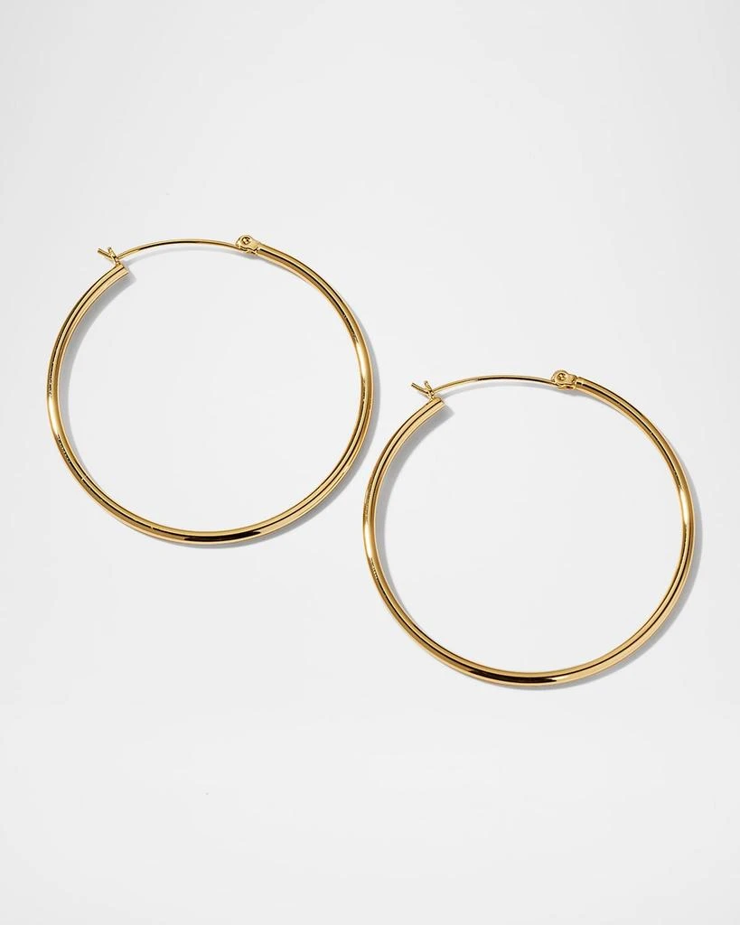 Devon Leigh Gold-Plate Hinge Back Hoop Earrings 1