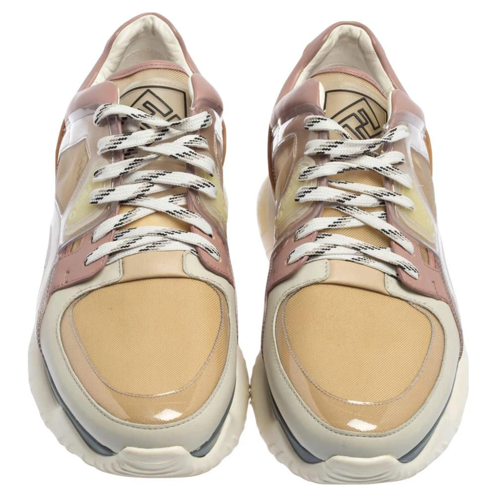 Fendi Fendi Multicolor Leather And Mesh Lace Up Sneakers Size 41 3