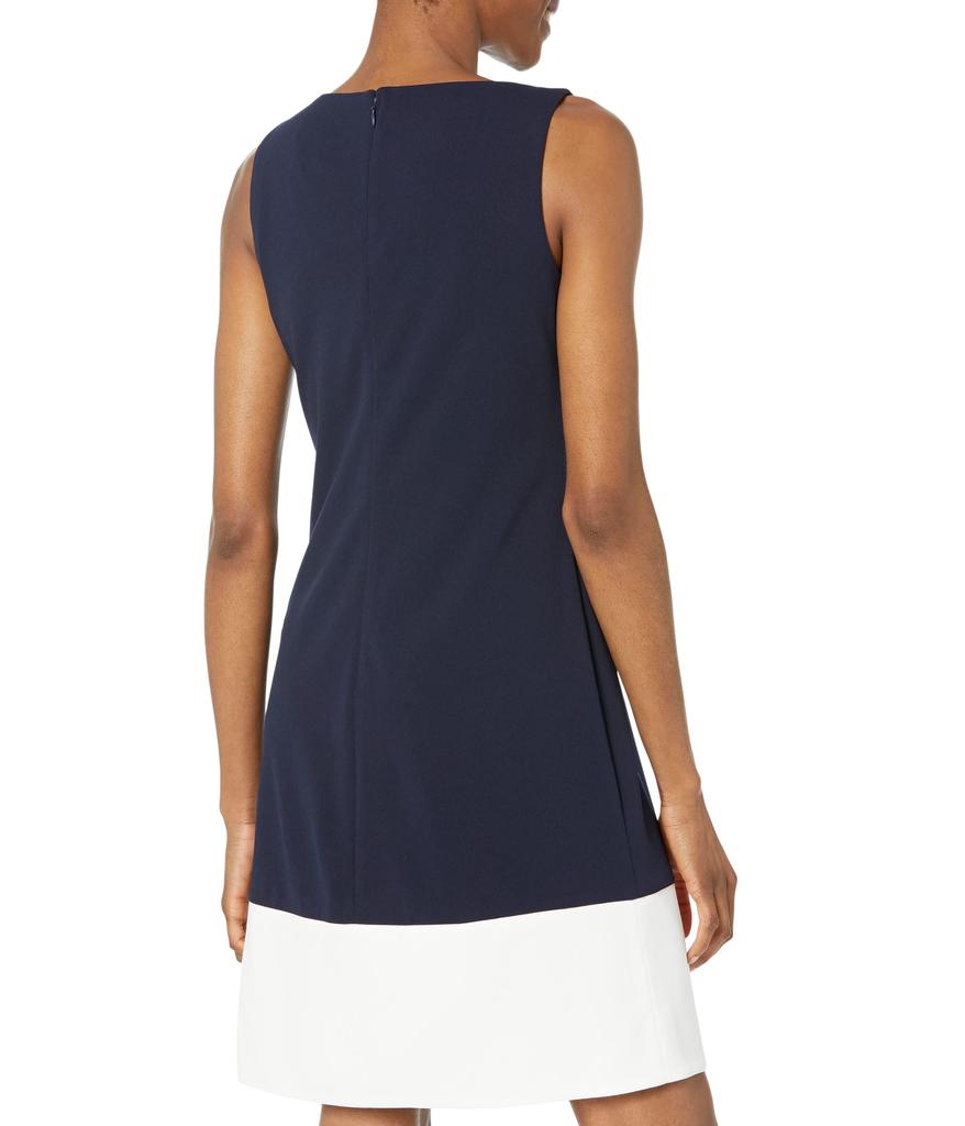 DKNY Sleeveless Color-Blocked Shift Dress