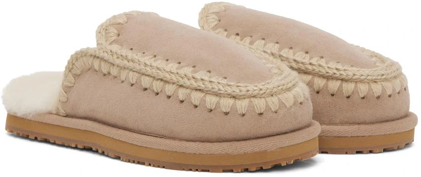 Mou Brown Stitch Slippers 4