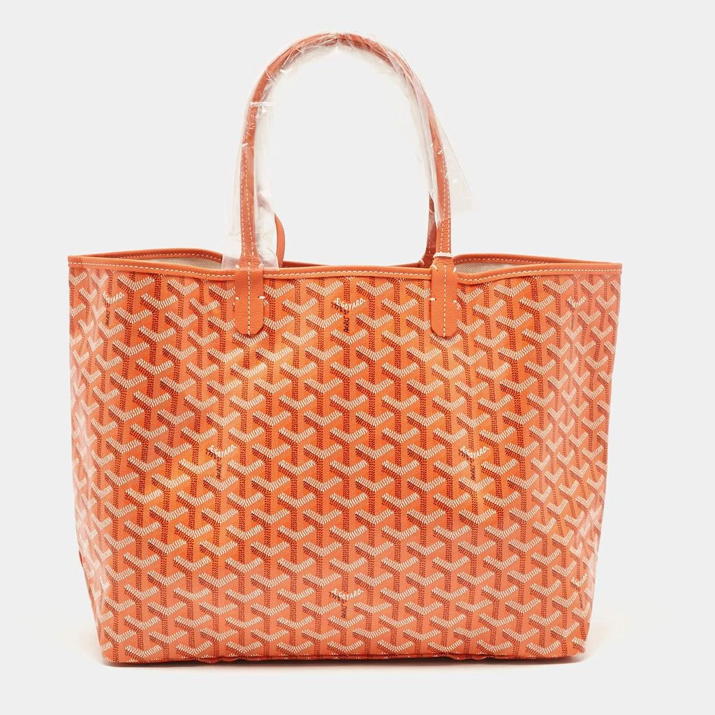 Goyard Goyard Orange Goyardine Coated Canvas and Leather Saint Louis PM Tote 1
