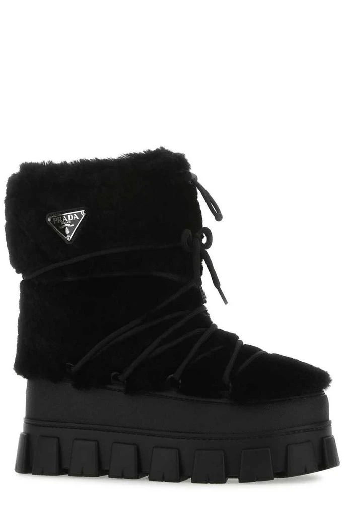 Prada Prada Logo Plaque Ankle Boots 2