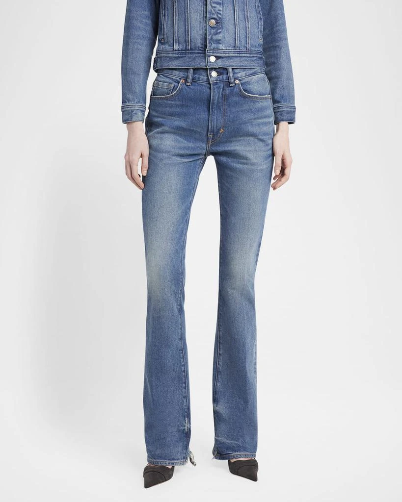 Tom Ford Japanese Stonewashed Denim Flare Pants 4