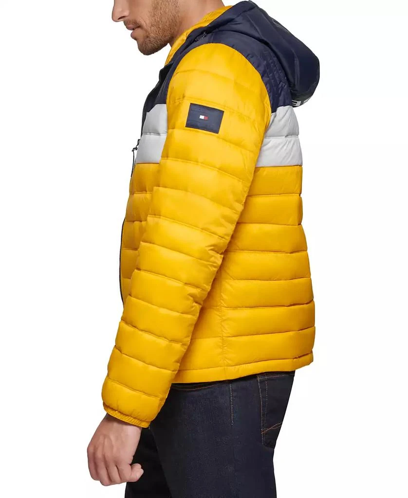 Tommy Hilfiger Men's Quilted Color Blocked Hooded Puffer Jacket 2
