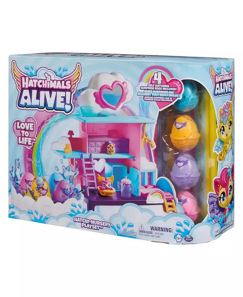 Hatchimals Alive Hatchi-Nursery Playset with 4 Mini Figures in Self-Hatching Eggs 4