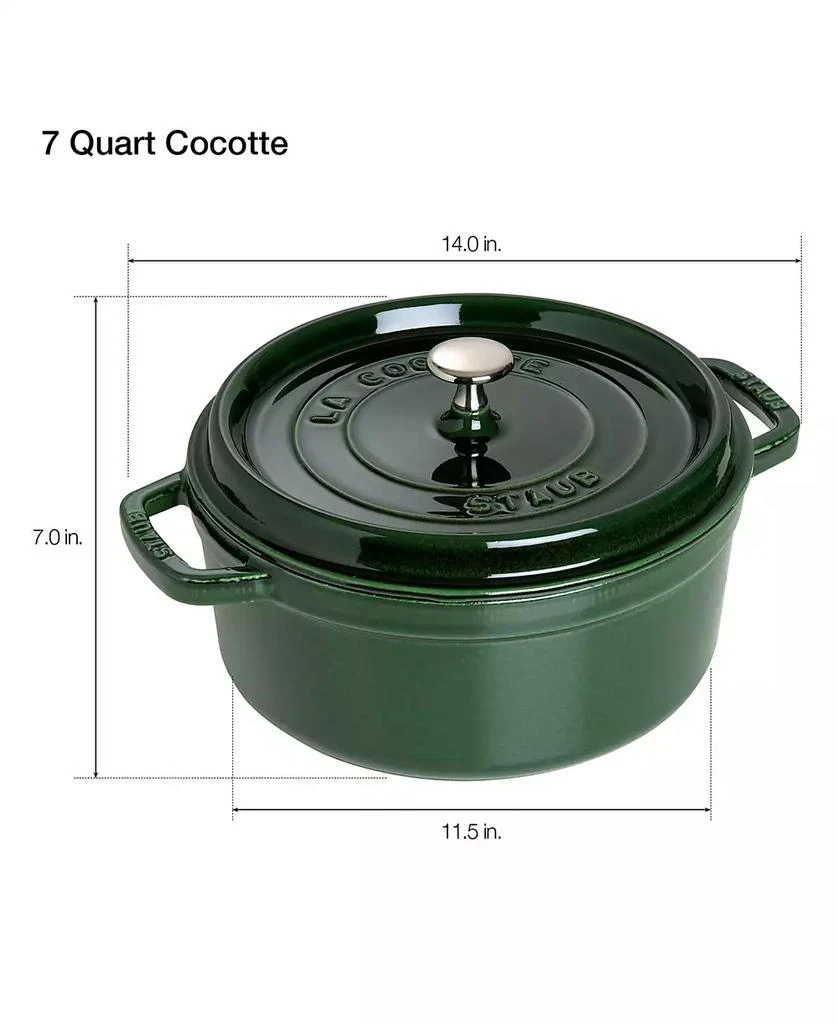 ZWILLING HENCKELS Staub Cast Iron 7 Quart Round Cocotte 5