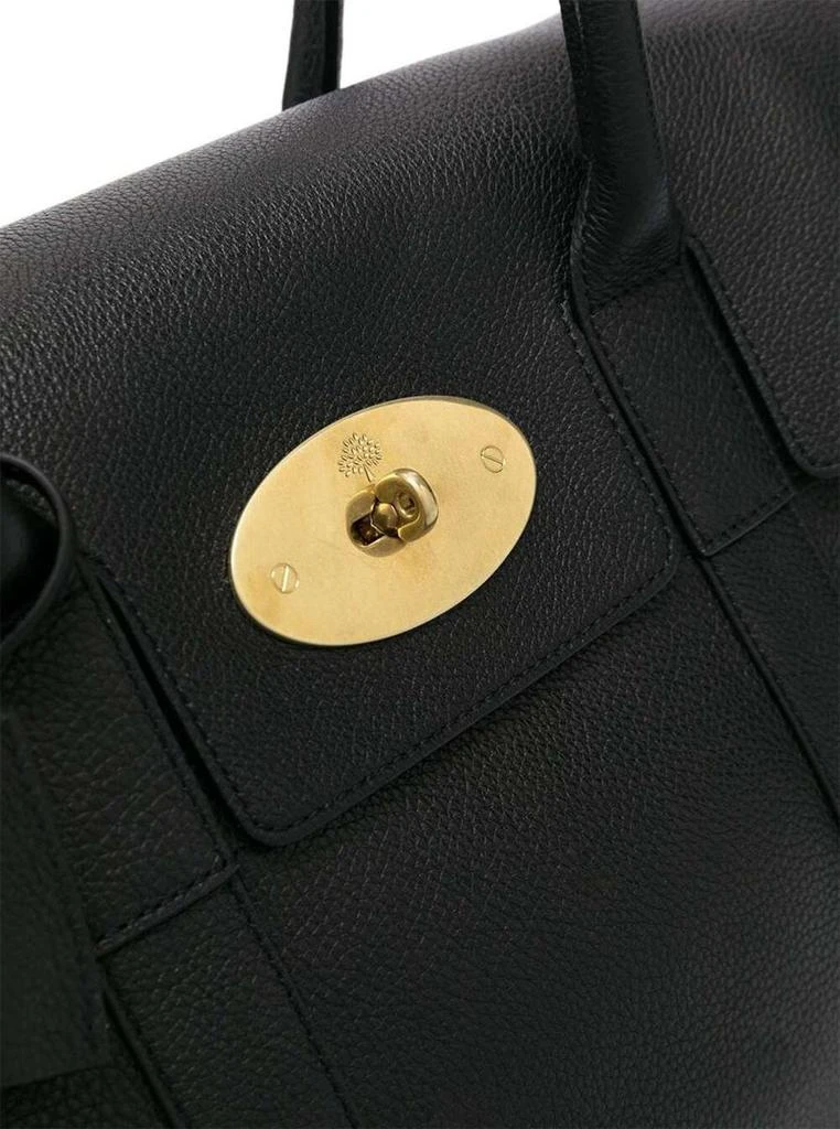 Mulberry 'Bayswater' Black Handbag With Twist-Lock Fastening In Grainy Leather Woman 3